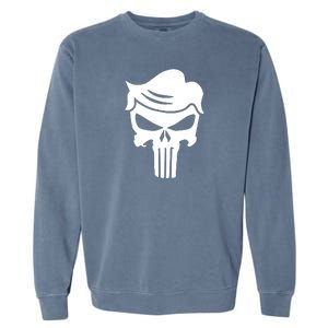 Trump Hair Skull Garment-Dyed Sweatshirt