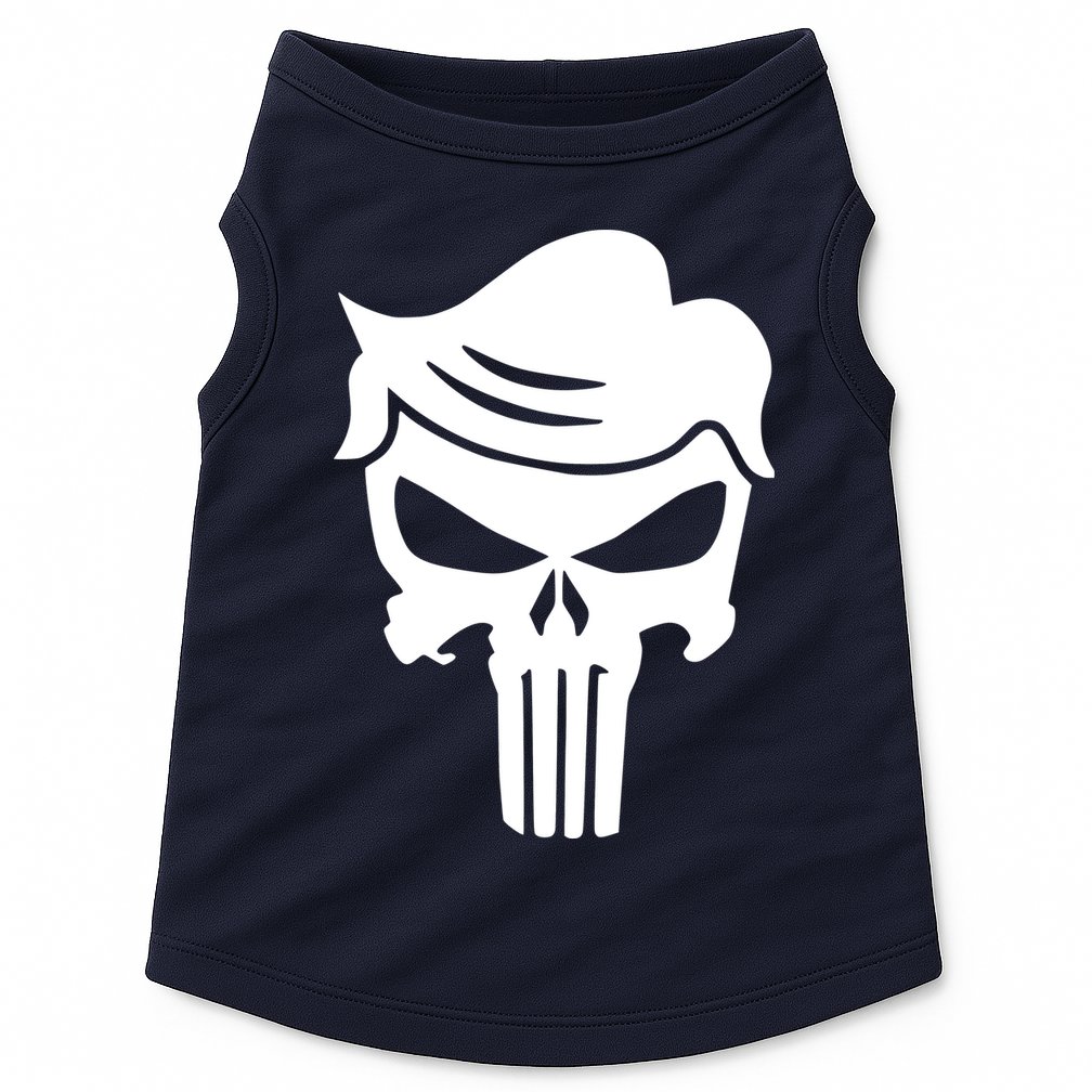 Trump Hair Skull Doggie Tank