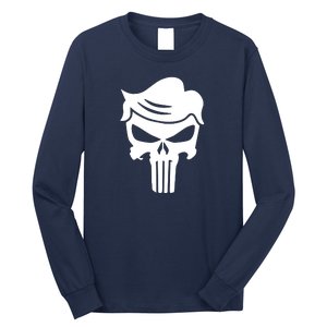 Trump Hair Skull Long Sleeve Shirt