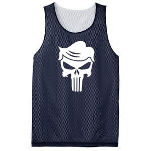 Trump Hair Skull Mesh Reversible Basketball Jersey Tank