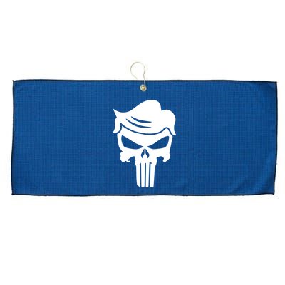 Trump Hair Skull Large Microfiber Waffle Golf Towel