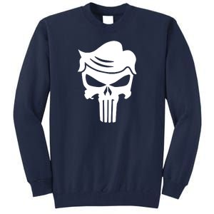 Trump Hair Skull Tall Sweatshirt