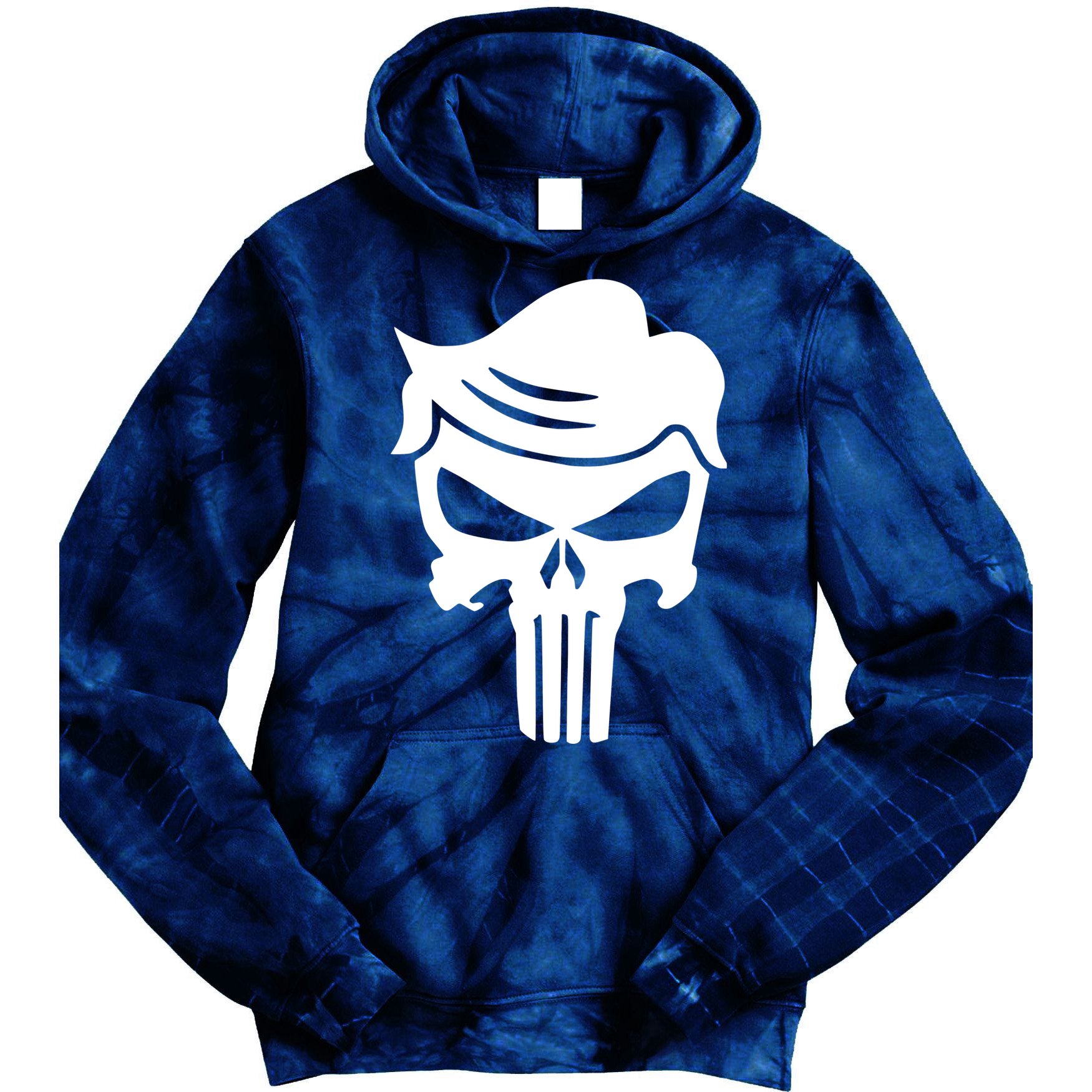 Trump Hair Skull Tie Dye Hoodie