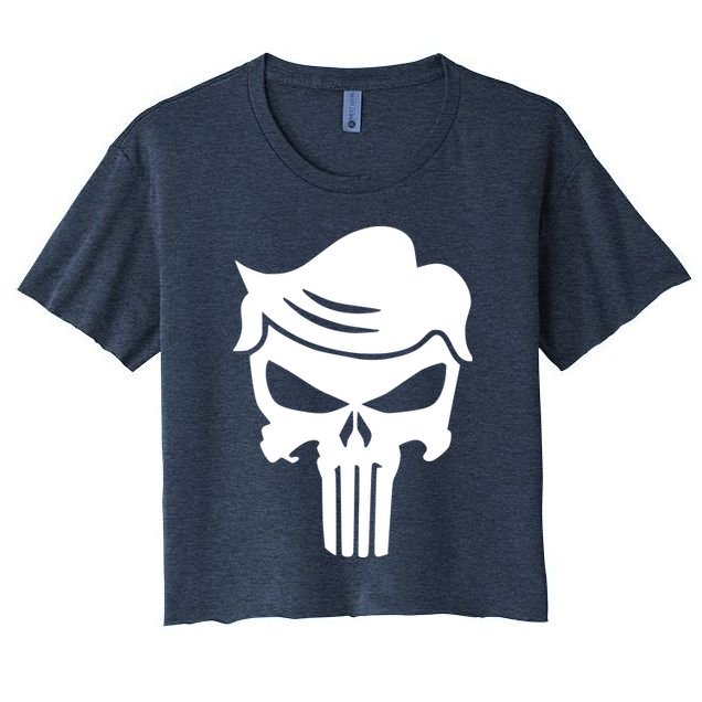 Trump Hair Skull Crop Top