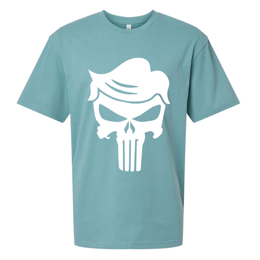 Trump Hair Skull Sueded Cloud Jersey T-Shirt