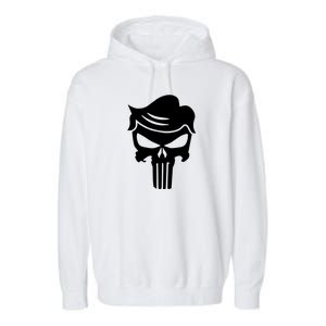 Trump Hair Skull Garment-Dyed Fleece Hoodie