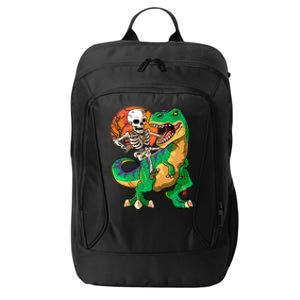 TRex Halloween Skeleton Dinosaur T Rex Funny Gift City Backpack