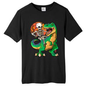 TRex Halloween Skeleton Dinosaur T Rex Funny Gift Tall Fusion ChromaSoft Performance T-Shirt