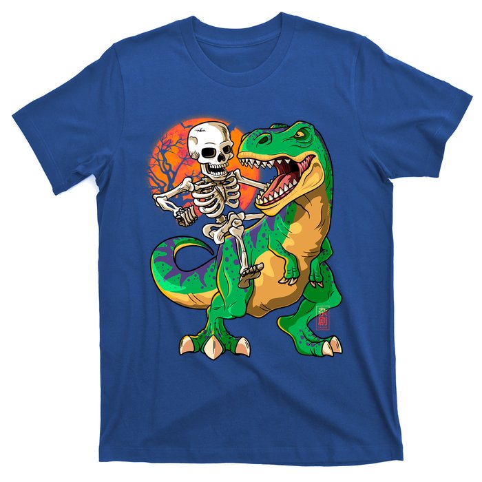 TRex Halloween Skeleton Dinosaur T Rex Funny Gift T-Shirt