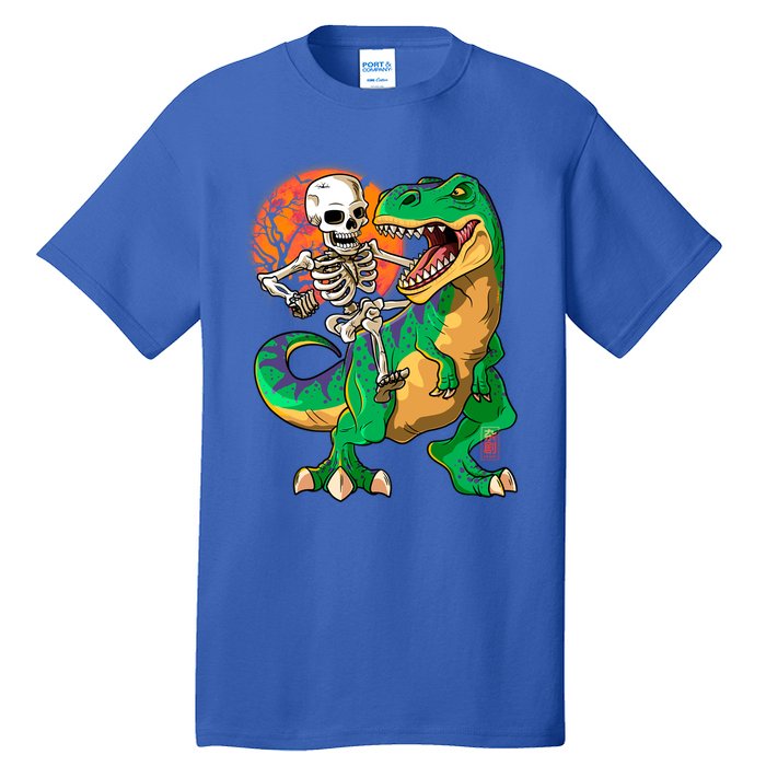 TRex Halloween Skeleton Dinosaur T Rex Funny Gift Tall T-Shirt