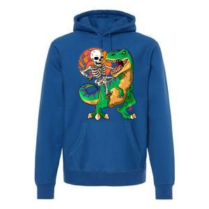 TRex Halloween Skeleton Dinosaur T Rex Funny Gift Premium Hoodie