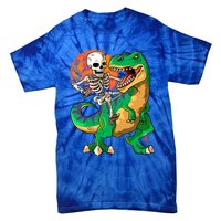 TRex Halloween Skeleton Dinosaur T Rex Funny Gift Tie-Dye T-Shirt