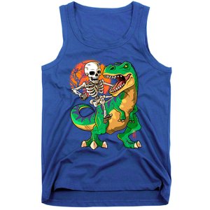 TRex Halloween Skeleton Dinosaur T Rex Funny Gift Tank Top