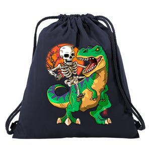 TRex Halloween Skeleton Dinosaur T Rex Funny Gift Drawstring Bag