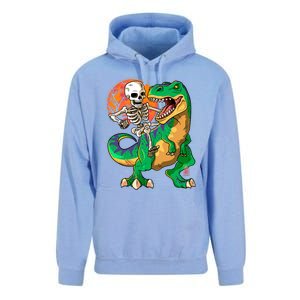 TRex Halloween Skeleton Dinosaur T Rex Funny Gift Unisex Surf Hoodie