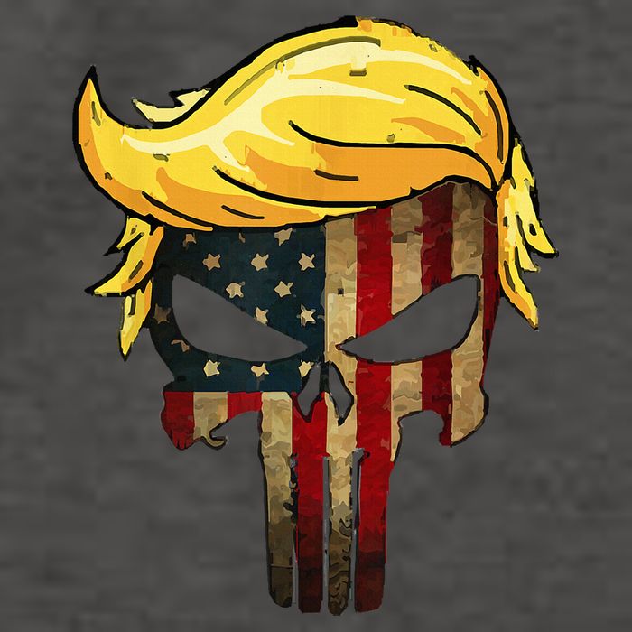 Trump Hair Skull 4th Of July Trump Us Flag Gift Vector Backpack