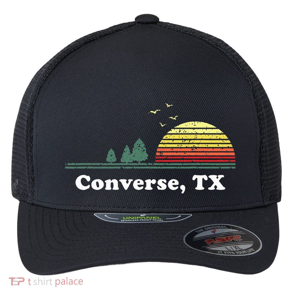 Texas Home Souvenir Print Flexfit Unipanel Trucker Cap