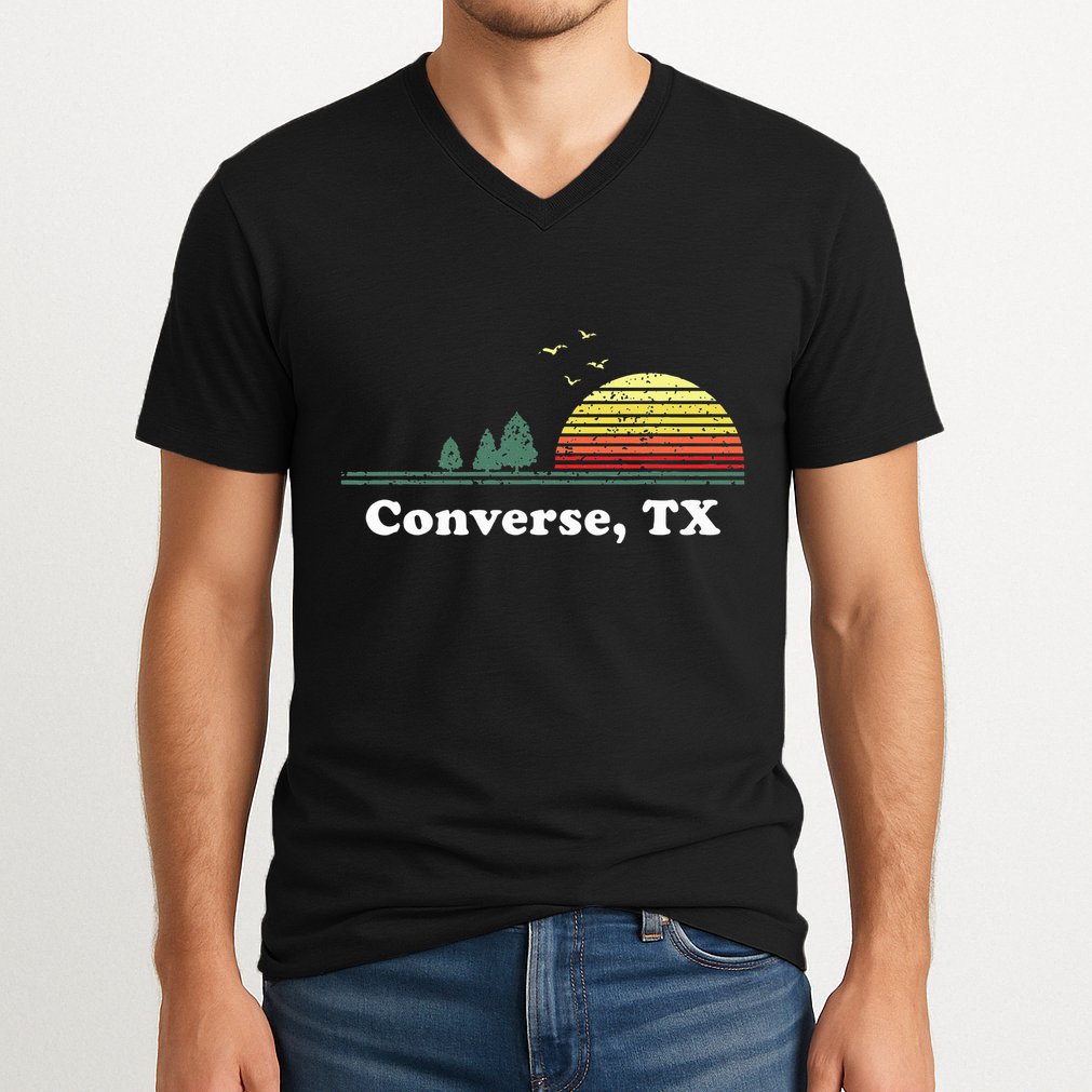 Texas Home Souvenir Print V-Neck T-Shirt