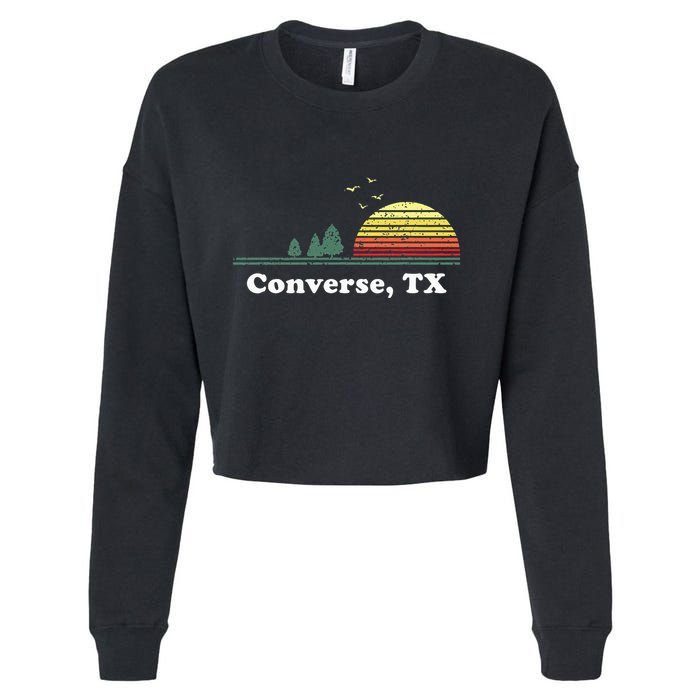 Texas Home Souvenir Print Cropped Pullover Crew