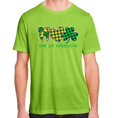 Tooth Heart Shamrock Dentist Dental St Patrick's Day Gift Great Gift Adult ChromaSoft Performance T-Shirt