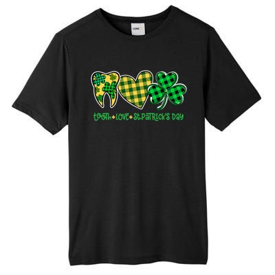 Tooth Heart Shamrock Dentist Dental St Patrick's Day Gift Great Gift Tall Fusion ChromaSoft Performance T-Shirt