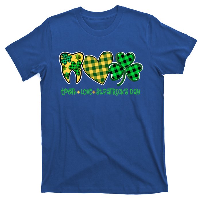 Tooth Heart Shamrock Dentist Dental St Patrick's Day Gift Great Gift T-Shirt