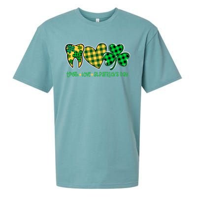 Tooth Heart Shamrock Dentist Dental St Patrick's Day Gift Great Gift Sueded Cloud Jersey T-Shirt