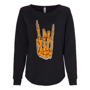 Trendy Halloween Skeleton Rocker Graphic Costume Cool Gift Womens California Wash Sweatshirt