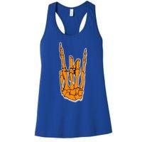 Trendy Halloween Skeleton Rocker Graphic Costume Cool Gift Women's Racerback Tank