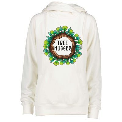 Tree Hugger Save Our Planet Womens Funnel Neck Pullover Hood