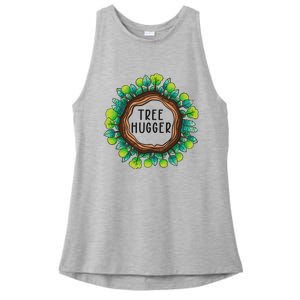 Tree Hugger Save Our Planet Ladies PosiCharge Tri-Blend Wicking Tank