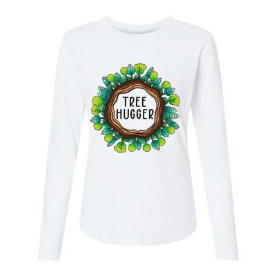 Tree Hugger Save Our Planet Womens Cotton Relaxed Long Sleeve T-Shirt