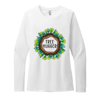 Tree Hugger Save Our Planet Womens CVC Long Sleeve Shirt