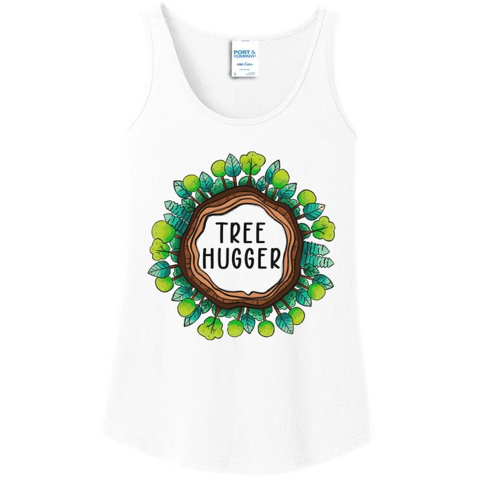 Tree Hugger Save Our Planet Ladies Essential Tank