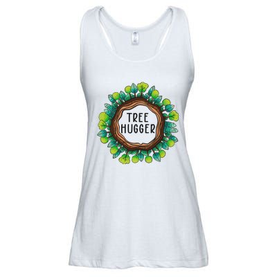 Tree Hugger Save Our Planet Ladies Essential Flowy Tank