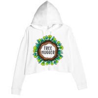 Tree Hugger Save Our Planet Crop Fleece Hoodie