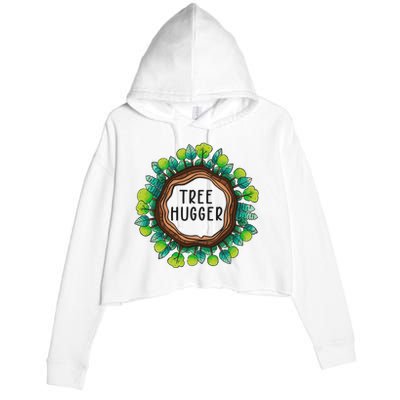 Tree Hugger Save Our Planet Crop Fleece Hoodie