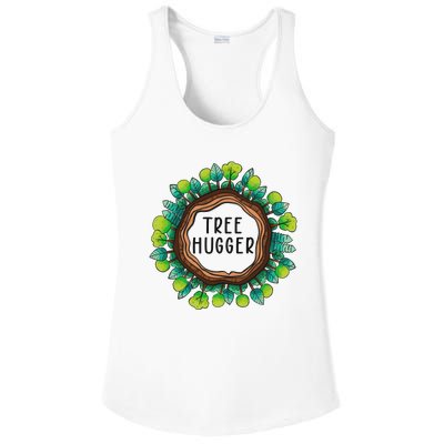 Tree Hugger Save Our Planet Ladies PosiCharge Competitor Racerback Tank