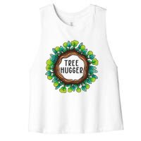 Tree Hugger Save Our Planet Women's Racerback Cropped Tank