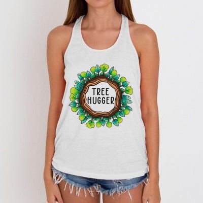 Tree Hugger Save Our Planet Women's Knotted Racerback Tank