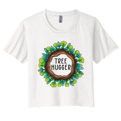 Tree Hugger Save Our Planet Women's Crop Top Tee