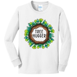 Tree Hugger Save Our Planet Kids Long Sleeve Shirt