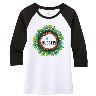 Tree Hugger Save Our Planet Women's Tri-Blend 3/4-Sleeve Raglan Shirt