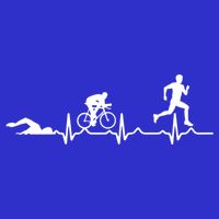 Triathlon Heartbeat Swim Cycle Run Athletes Cool Gift Button