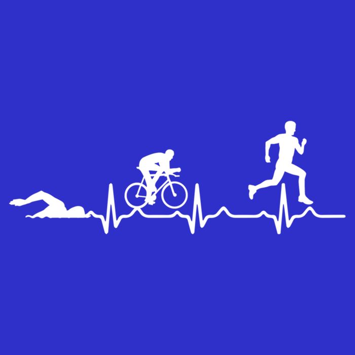 Triathlon Heartbeat Swim Cycle Run Athletes Cool Gift 16 in Basic Backpack