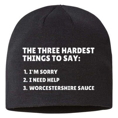 Three Hardest Things To Say Worcestershire Sauce Sustainable Beanie