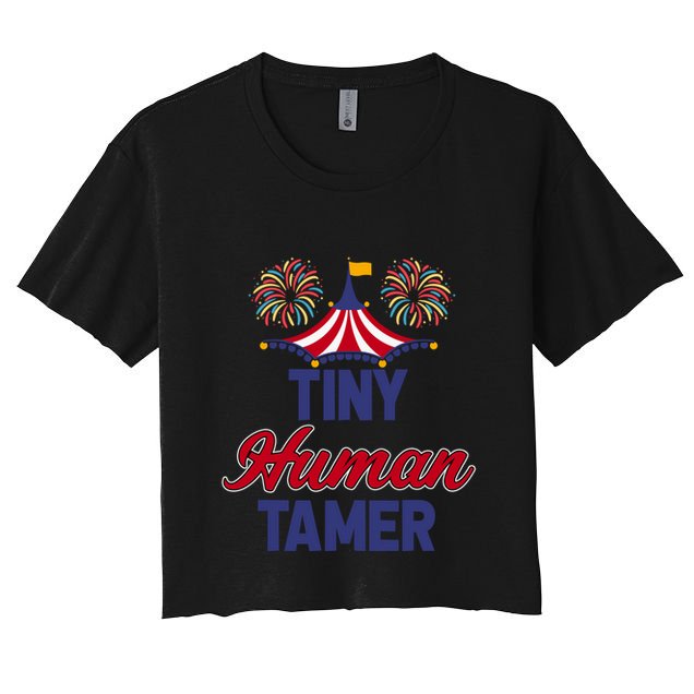 Tiny Hu Tamer Circus Carnival Ring Master Teacher Parent Gift Crop Top