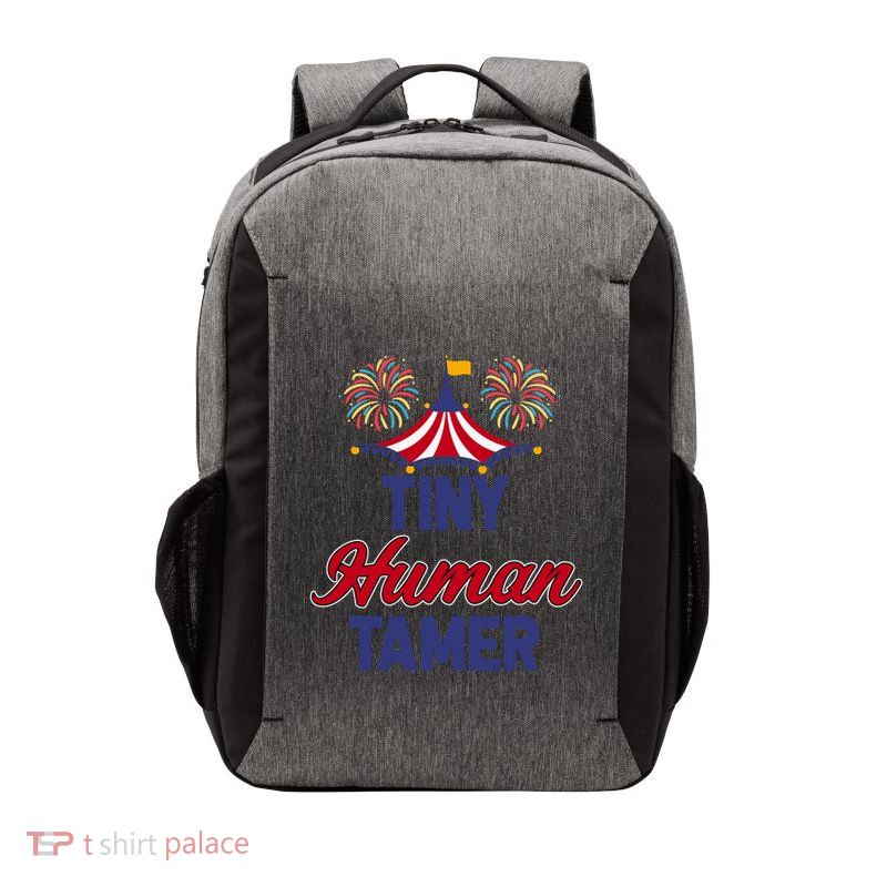 Tiny Hu Tamer Circus Carnival Ring Master Teacher Parent Gift Vector Backpack