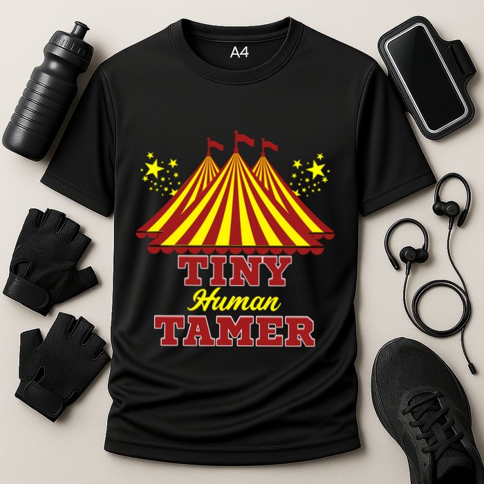 Tiny Hu Tamer Circus Carnival Ring Master Teacher Parent Gift Cooling Performance Crew T-Shirt