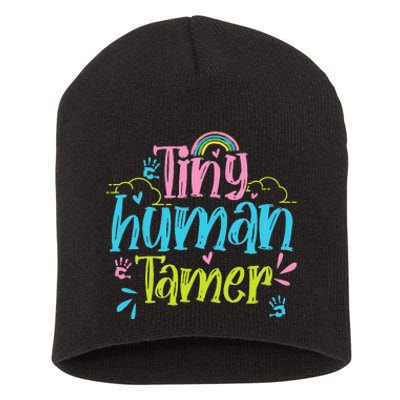 Tiny Human Tamer Daycare Provider Nanny PreK Teacher Short Acrylic Beanie